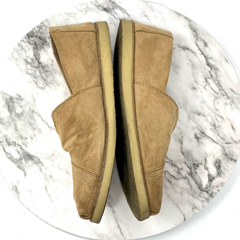 Toms Alpargata Brown Microsuede Slip On Flats 9.5 Casual Boho Classic Normcore - Picture 7 of 14
